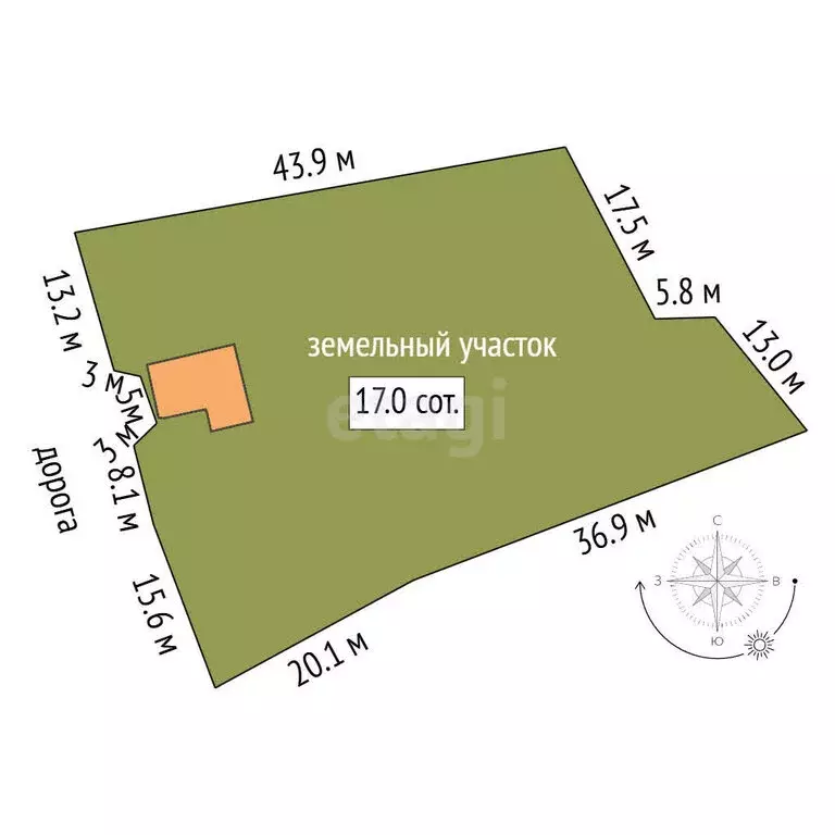 Дом в село Малосухоязово, Нижняя улица (44.4 м) - Фото 1