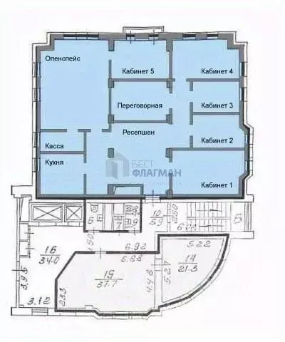 Офис в Москва ул. Щепкина, 29 (223 м) - Фото 2