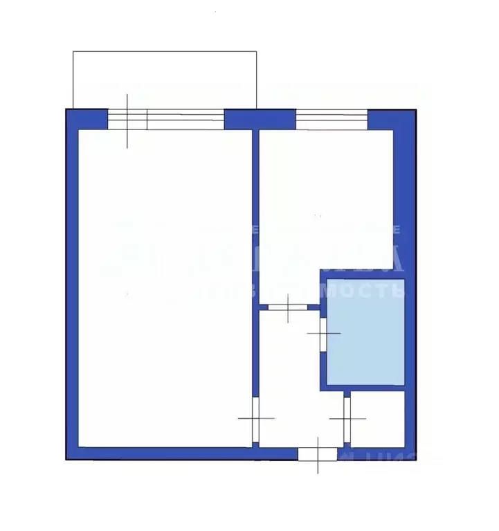 1-к кв. Кемеровская область, Кемерово просп. Ленина, 60 (31.0 м) - Фото 2
