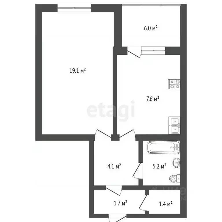 1-к кв. Севастополь просп. Генерала Острякова, 170А (43.1 м) - Фото 1