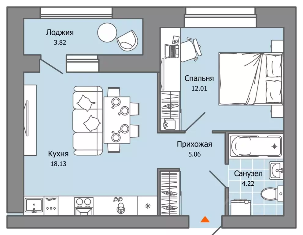 2-к кв. Ульяновская область, Ульяновск Город Новаторов жилой комплекс, ... - Фото 0