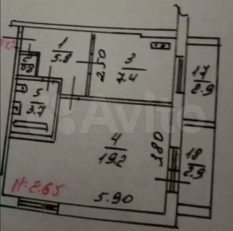 1-к. квартира, 40 м, 2/9 эт. - Фото 0