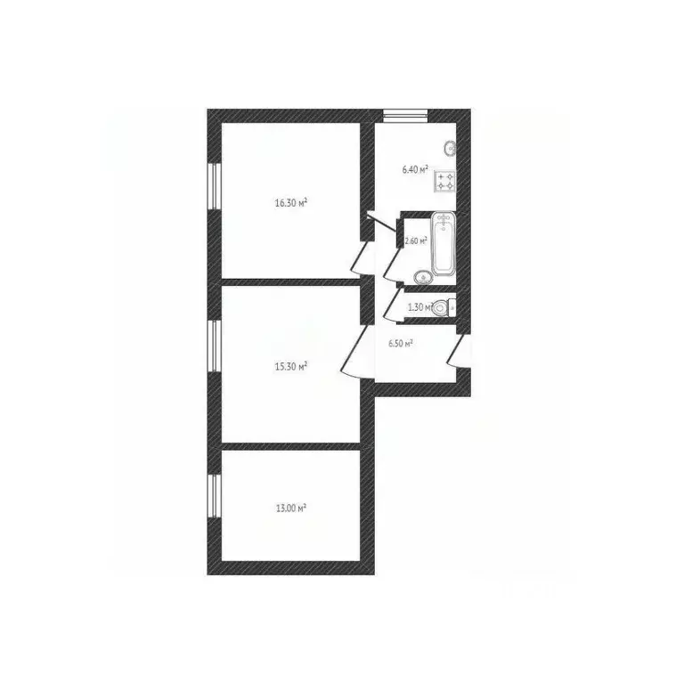 3-к кв. Брянская область, Брянск ул. Молодой Гвардии, 27 (61.4 м) - Фото 1
