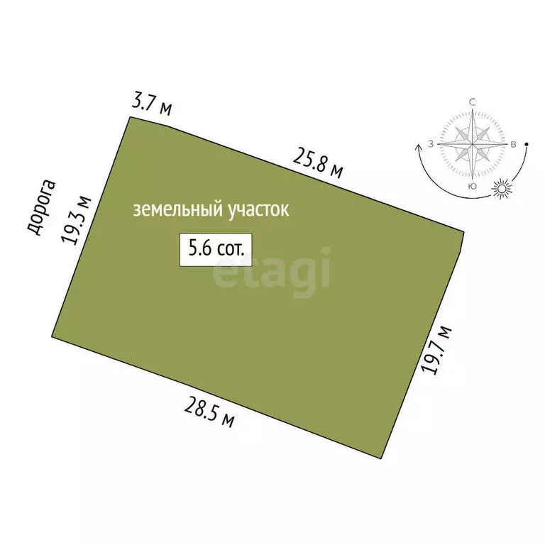 Участок в Тюмень, садовое товарищество Яровское, Луговая улица (4 м) - Фото 1