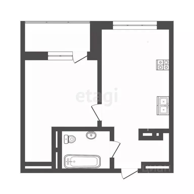 1-к кв. Тюменская область, Тюменский муниципальный округ, д. Патрушева ... - Фото 0