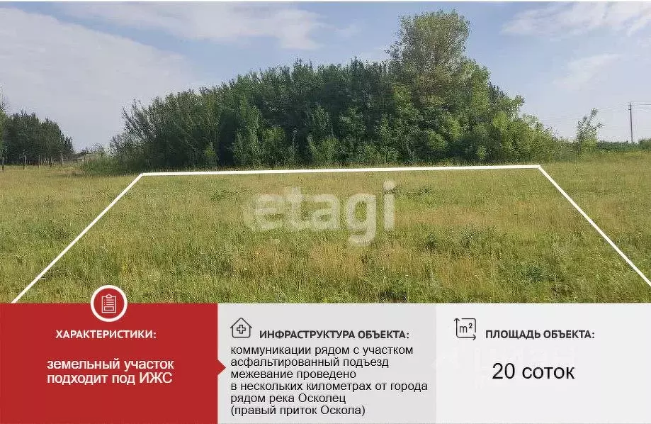 Участок в Белгородская область, Губкинский городской округ, с. Осколец ... - Фото 1