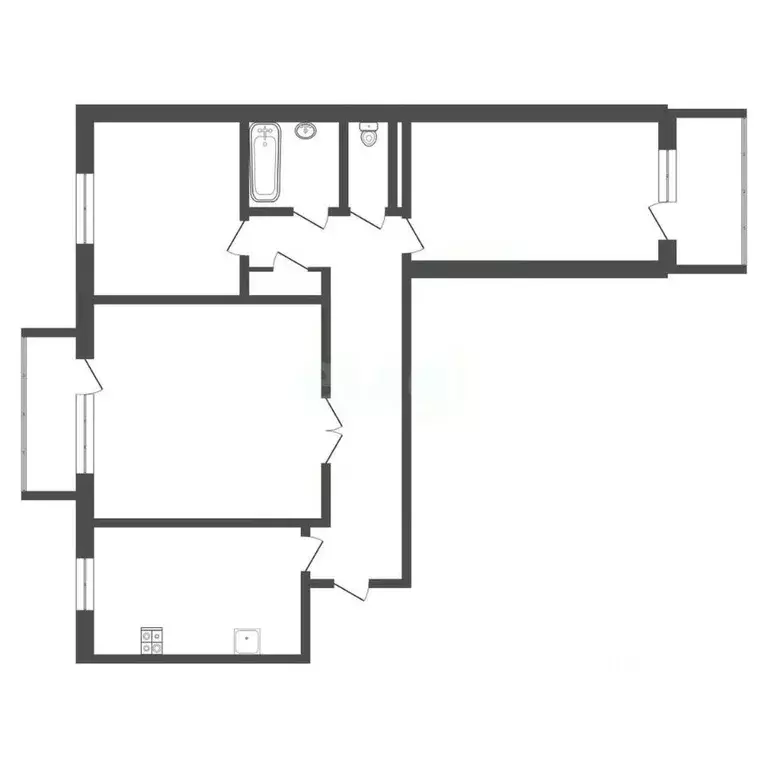 3-к кв. Тульская область, Тула пос. Хомяково, Хомяковская ул., 29 ... - Фото 2