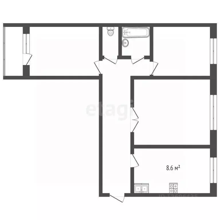 3-к кв. Москва Суздальская ул., 24К3 (63.6 м) - Фото 1