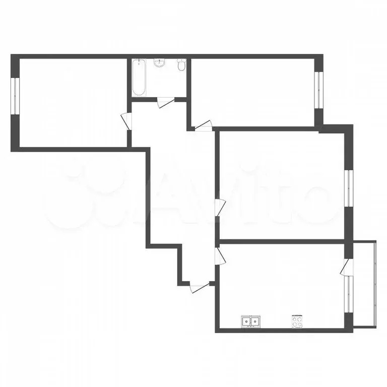 3-к. квартира, 93 м, 5/8 эт. - Фото 0