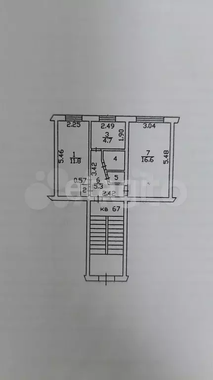 2-к. квартира, 41,9 м, 1/5 эт. - Фото 0