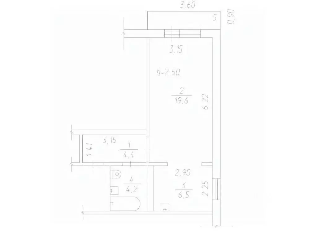 1-к кв. Кемеровская область, Калтан Комсомольская ул., 39 (34.7 м) - Фото 2