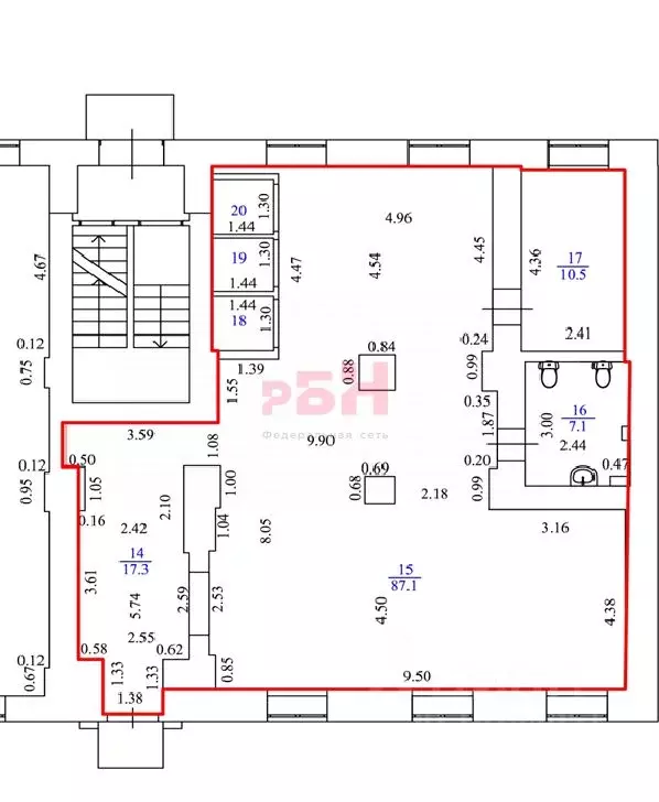 Офис в Свердловская область, Екатеринбург ул. Малышева, 30 (128 м) - Фото 2