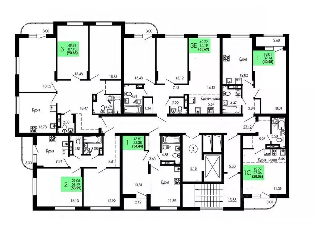 1-к кв. Воронежская область, Воронеж Оникс жилой комплекс (34.44 м) - Фото 2
