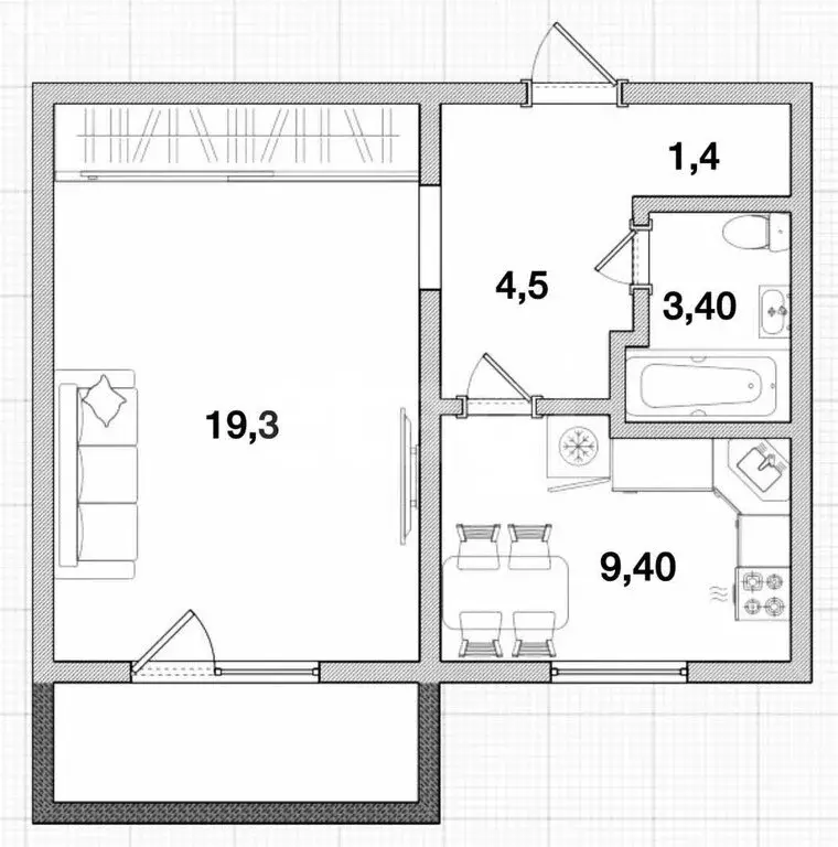 1-комнатная квартира: Оренбург, 16-я линия, 14 (38 м) - Фото 0