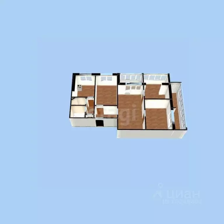 4-к кв. Башкортостан, Уфа ул. Шафиева, 33 (64.9 м) - Фото 2