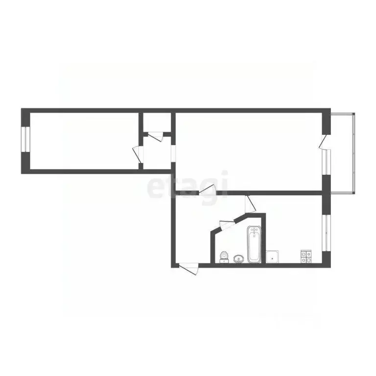 2-к кв. Севастополь просп. Героев Сталинграда, 24а (42.3 м) - Фото 1