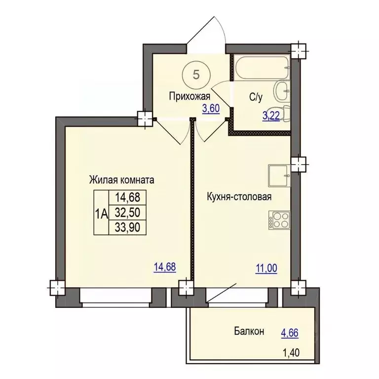 1-к кв. Псковская область, Псковский район, Завеличенская волость, д. ... - Фото 1