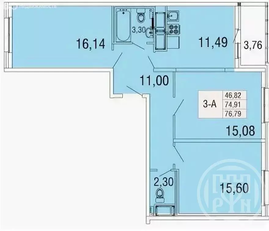 3-комнатная квартира: Мурино, улица Шувалова, 28 (74.7 м) - Фото 1