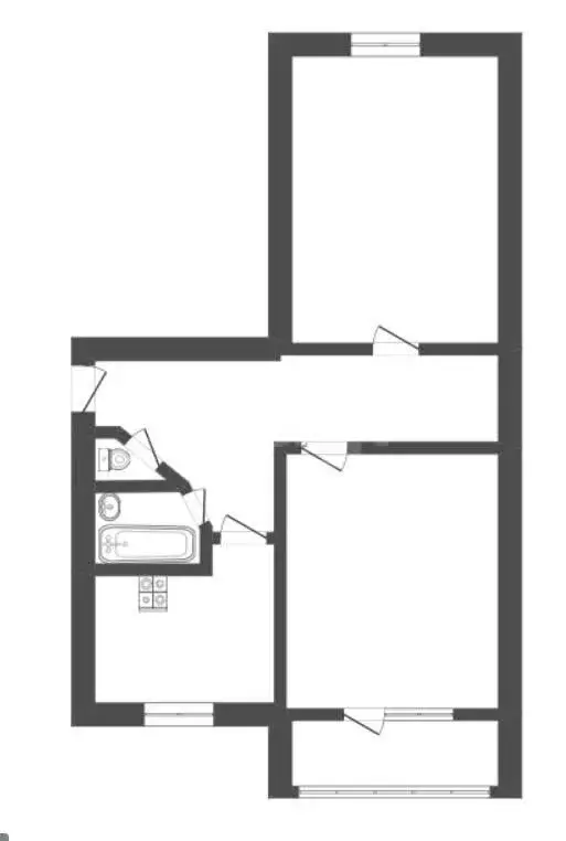 2-комнатная квартира: Поворино, Школьный переулок, 10 (47.5 м) - Фото 1