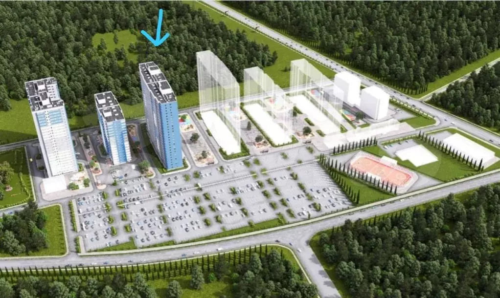 Квартира-студия, 22,6 м, 1/25 эт. - Фото 1