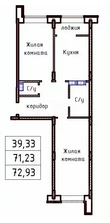 2-к кв. Чувашия, Чебоксары ул. Фридриха Энгельса, 7 (77.5 м) - Фото 2
