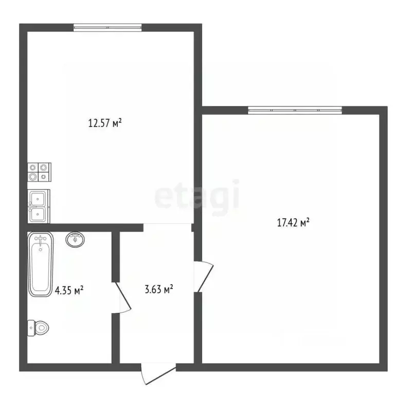 1-к кв. Санкт-Петербург просп. Королева, 71к1 (37.9 м) - Фото 2