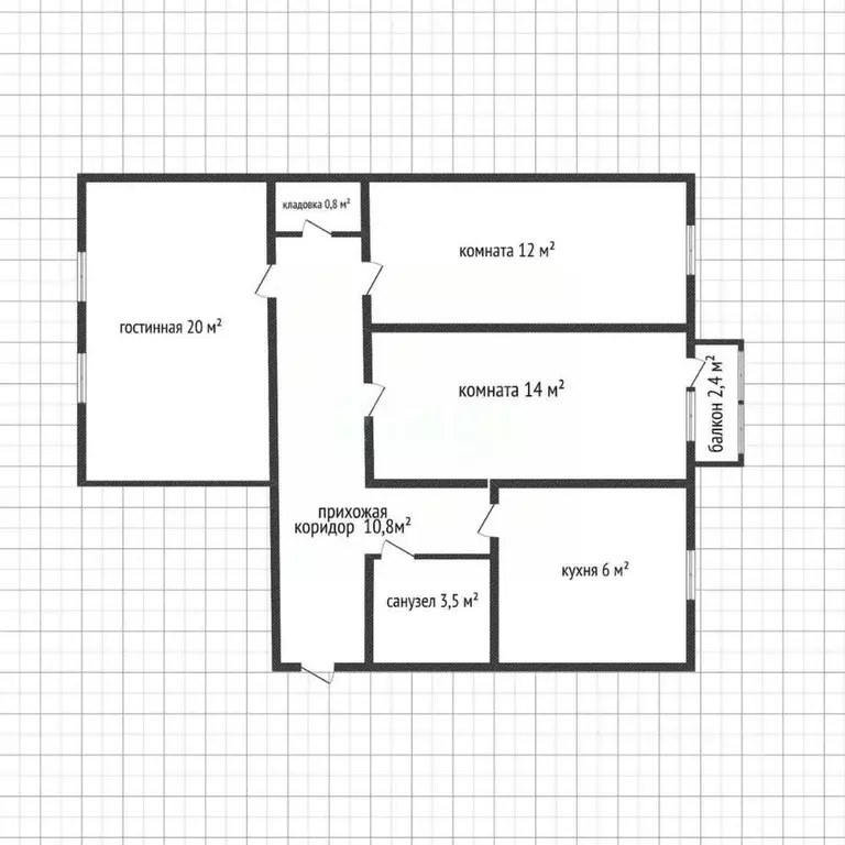 3-к кв. Адыгея, Майкоп ул. Ветеранов, 232 (67.8 м) - Фото 2