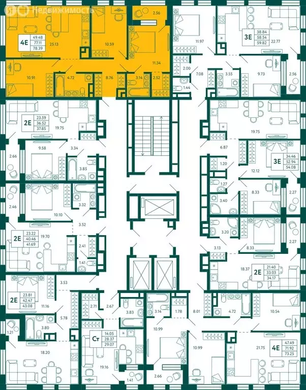 3-комнатная квартира: Уфа, улица Расула Гамзатова (78.39 м) - Фото 1