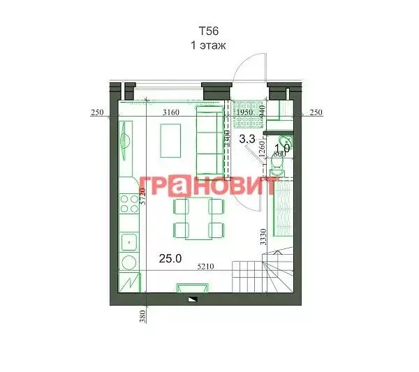 2-комнатная квартира: посёлок Элитный, микрорайон Берёзки, 155 (54 м) - Фото 0