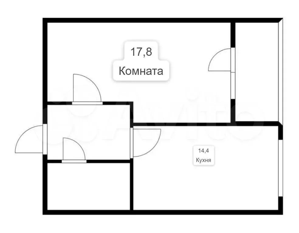 1-к. квартира, 43 м, 5/7 эт. - Фото 0