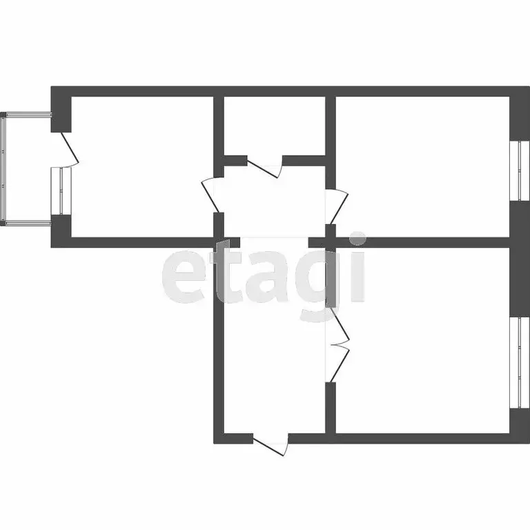2-комнатная квартира: Томск, улица Полины Осипенко, 8 (54.8 м) - Фото 1