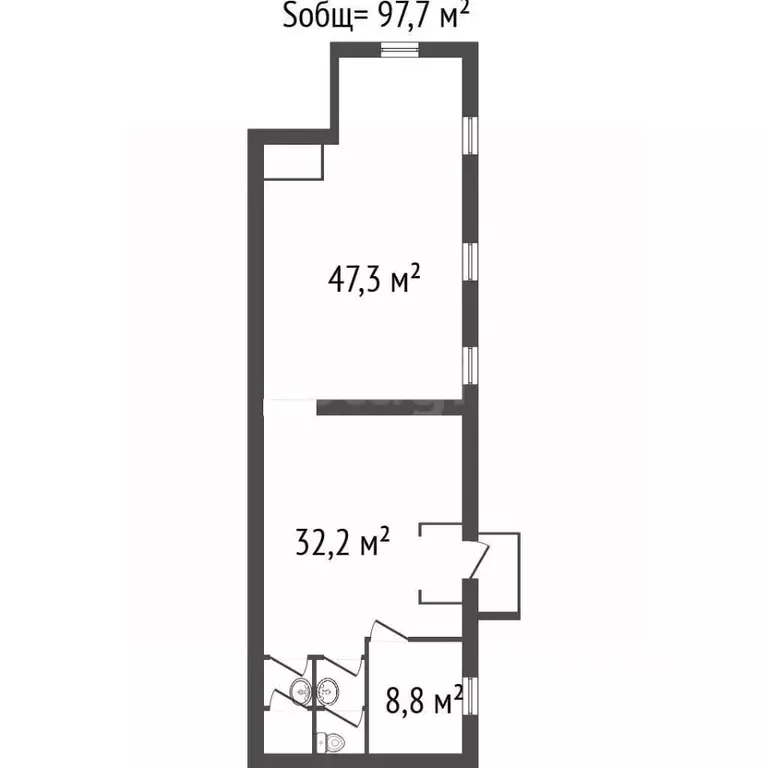 Офис в Новосибирская область, Новосибирск Учительская ул., 24 (98 м) - Фото 2