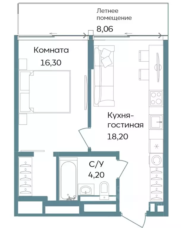 1-к кв. Крым, Саки ул. Морская (46.76 м) - Фото 0