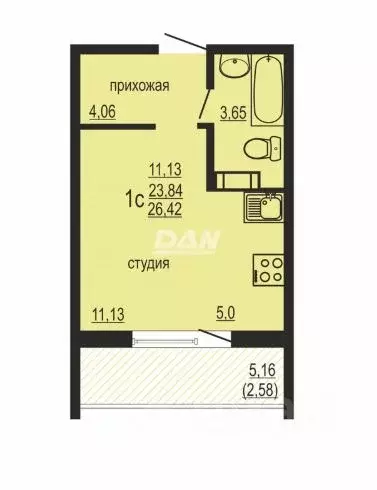Студия Челябинская область, Челябинский городской округ, пос. Западный ... - Фото 2