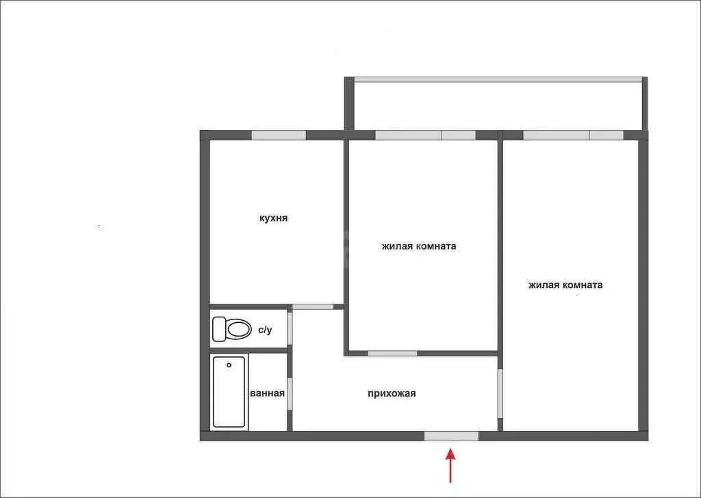 2-комнатная квартира: Коломна, 2-й Юбилейный проезд, 2 (47.2 м) - Фото 1