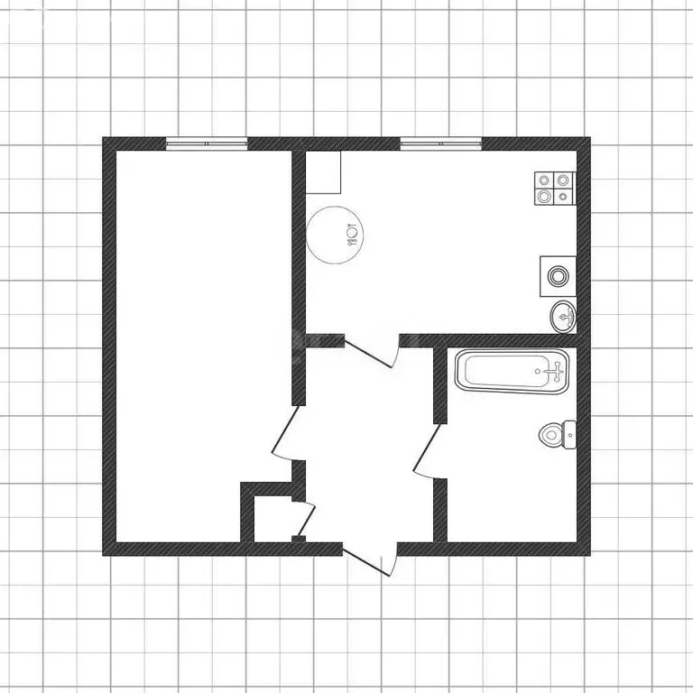1-комнатная квартира: Бийск, Пригородная улица, 45/1 (27.1 м) - Фото 1