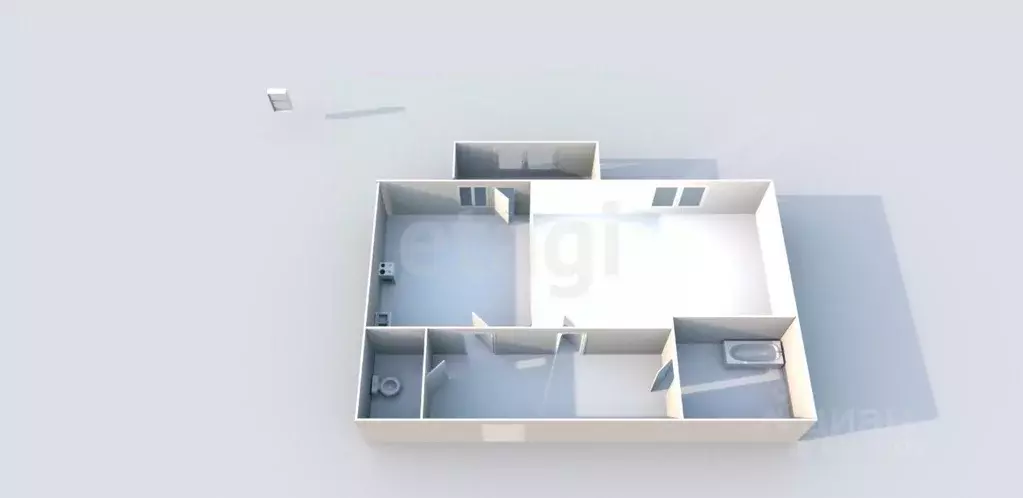 1-к кв. Сахалинская область, Южно-Курильск пгт, Рыбников кв-л 16 (39.0 ... - Фото 2