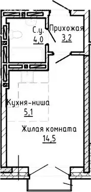 Квартира-студия: Новосибирск, ЖК Расцветай на Красном (26.8 м) - Фото 1