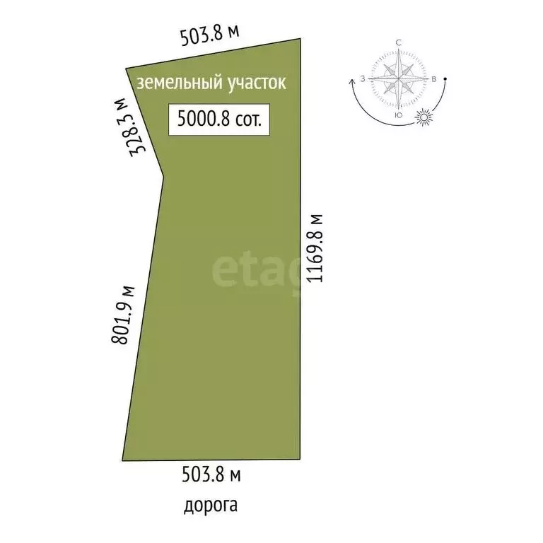 Участок в Фронтовое, улица Мира (5000.79 м) - Фото 0