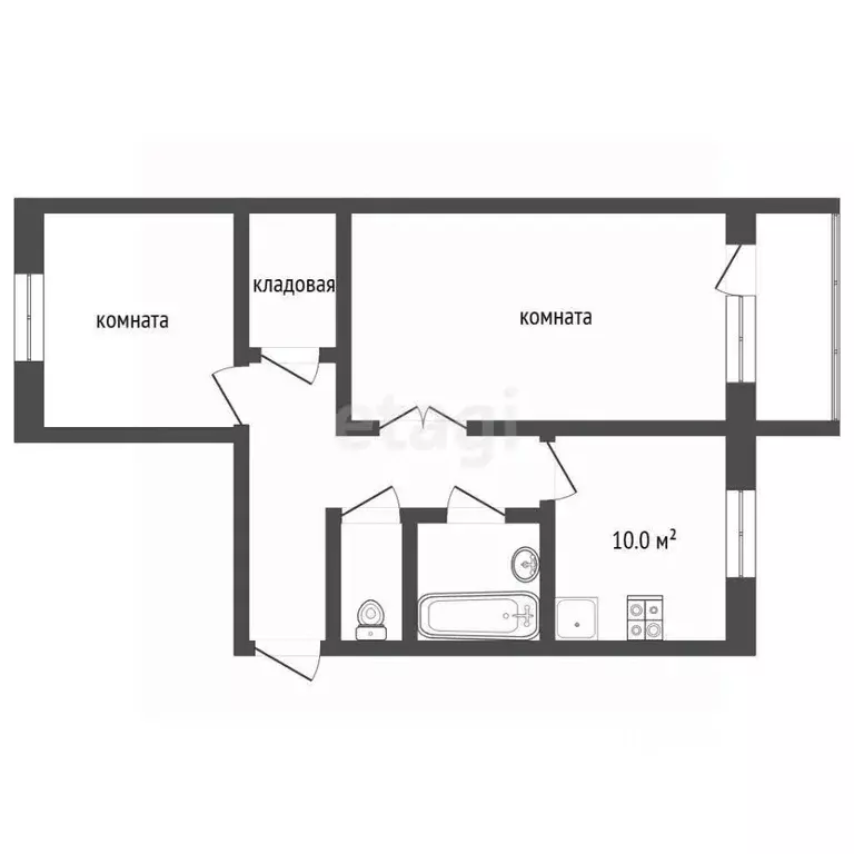 2-к кв. Ямало-Ненецкий АО, Муравленко ул. Нефтяников, 29 (53.6 м) - Фото 1