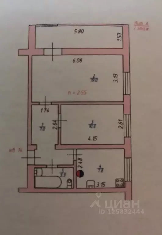 2-к кв. Северная Осетия, Моздок ул. Фрунзе, 10 (48.0 м) - Фото 1