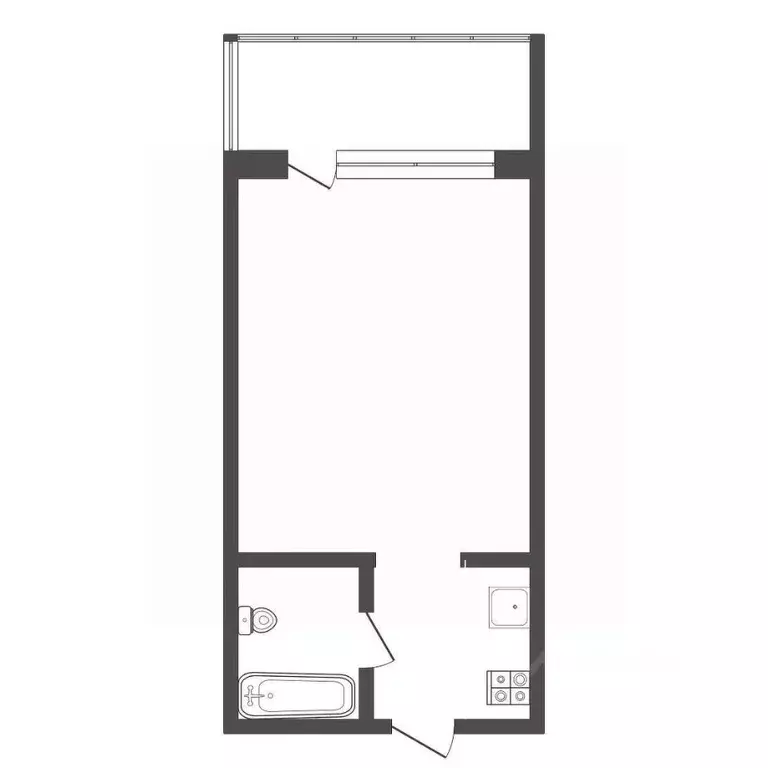 Студия Тюменская область, Тюмень ул. 30 лет Победы, 76 (16.0 м) - Фото 1