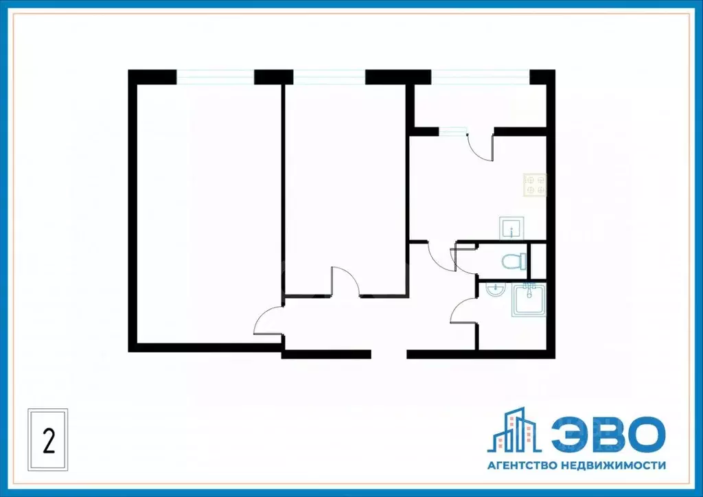 2-к кв. Санкт-Петербург Кременчугская ул., 17к2 (67.0 м) - Фото 2