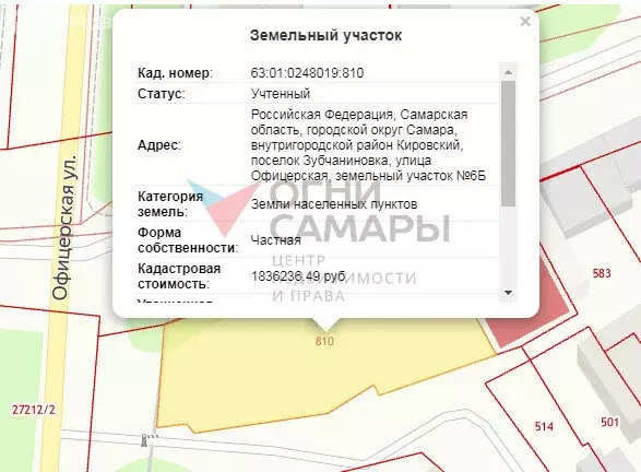 Участок в Самара, Офицерская улица (11 м) - Фото 1