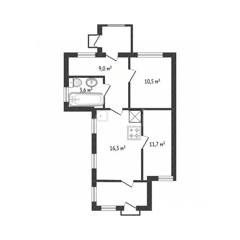 Дом в Брянская область, Сельцо ул. 22-го Партсъезда (51 м) - Фото 1