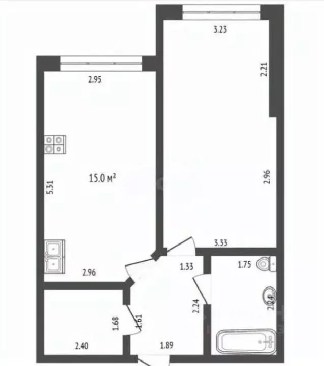 1-к кв. Севастополь ул. Челнокова, 17к1 (42.0 м) - Фото 2