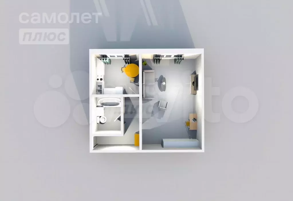 1-к. квартира, 29,4 м, 2/5 эт. - Фото 0
