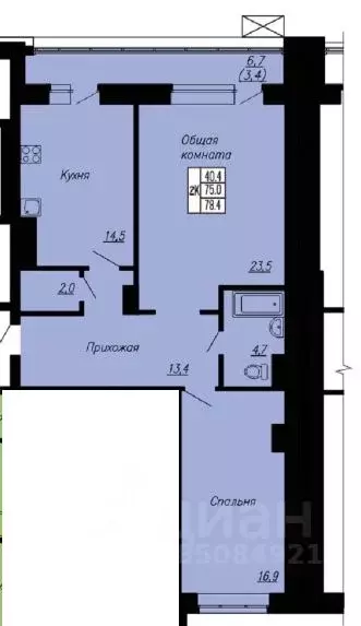 2-к кв. Алтайский край, Белокуриха ул. Соболева, 22 (76.6 м) - Фото 2