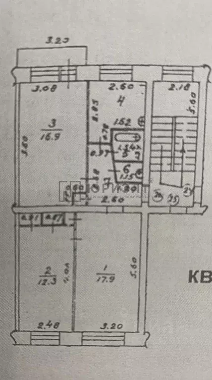 3-к кв. Свердловская область, Нижний Тагил ул. Орджоникидзе, 2 (63.0 ... - Фото 2