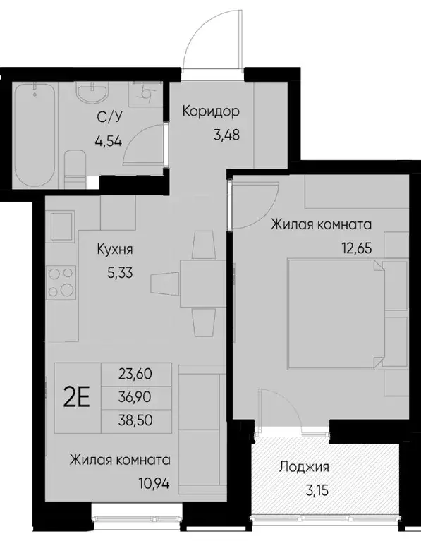 2-к кв. Татарстан, Зеленодольский район, Васильево муниципальное ... - Фото 0